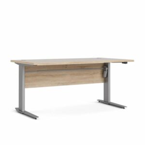 Tvilum Prima Komb. skrivebord - 150 cm - Eg / Grå metal