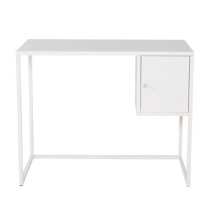 VENTURE DESIGN Bakal skrivebord, m. 1 låge - hvid stål (95x45)