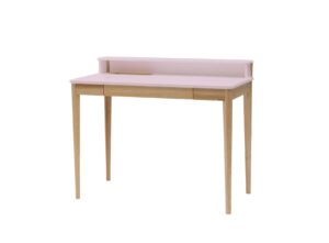 ASHME Skrivebord B 110 x D 56 x H 75 cm - Asketræ/Pink