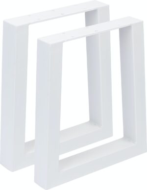 Liam, Trapez, Bordben til sofabord/bænk by Nielsen Design (H: 40 cm. B: 35 cm. L: 6 cm., Hvid)