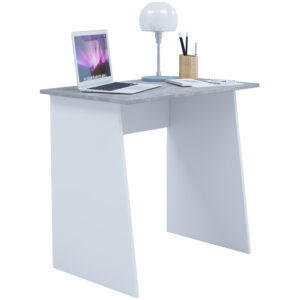 Masola Mini skrivebord - hvid og grå træ (80x50)