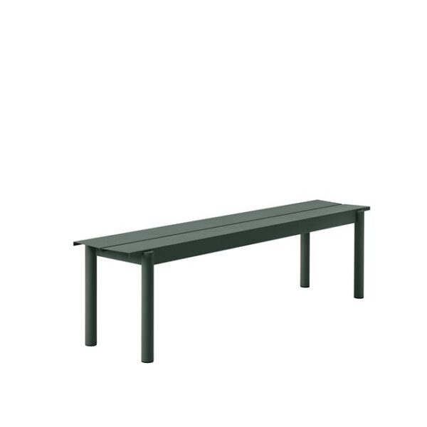 Muuto Linear Steel Bænk Mørk Grøn 170 X 34 cm