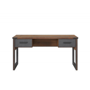 Skrivebord PRIME mørkegrå / træ, 148x60xH75 cm