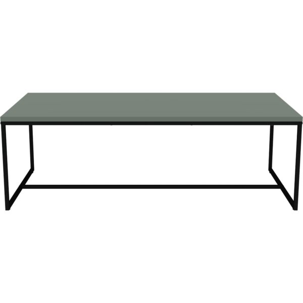 TENZO Lipp sofabord, rektangulær - misty grøn spånplade og sort metal (120x60)