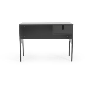 TENZO Uno skrivebord, m. 1 skuffe og plasthåndtag - grå MDF (105x50)