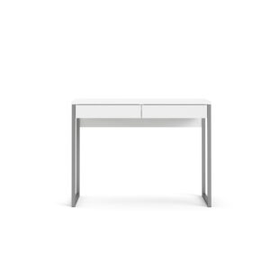 TVILUM Function Plus skrivebord - hvid højglans, m. 2 skuffer