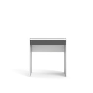 TVILUM Function Plus skrivebord - hvid/grå, m. 1 skuffe (74,65x48,20)