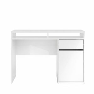 TVILUM Function Plus skrivebord, m. 1 låge, 2 rum og 1 skuffe - hvid folie og plast (110,2x48,2)