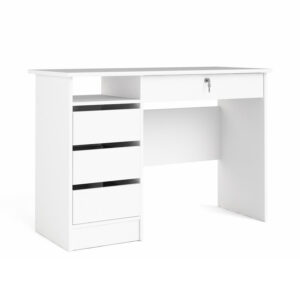 TVILUM Function Plus skrivebord, m. 1 rum og 4 skuffer - hvid folie og melamin (109,3x48,5)