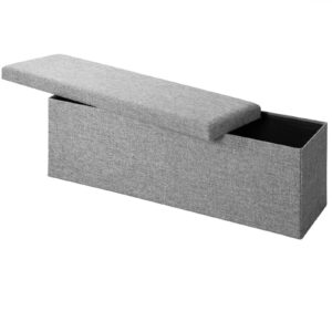Taburet bænk bryst bænk sæde kube skammel sæde bryst legetøjs box bænk, model: XL - grå