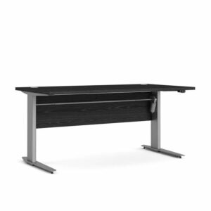 Tvilum Prima Komb. skrivebord - 150 cm - Sort / Grå metal