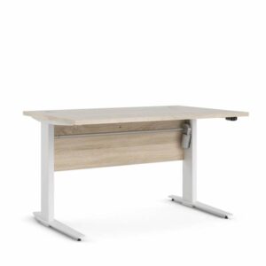 Tvilum Prima Komb. skrivebord - hæve/sænke - 120 cm - Eg struktur & Hvid