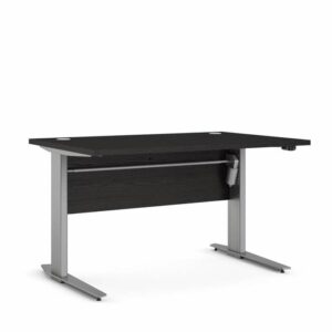 Tvilum Prima Komb. skrivebord - hæve/sænke - 120 cm - Sort & Metal