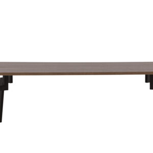 VENTURE DESIGN Bethan sofabord, rektangulær - valnøddefarvet MDF og sort stål (120x70)