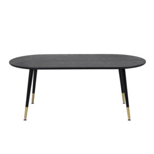 VENTURE DESIGN Dipp sofabord, oval - sort MDF og metal (120x60)