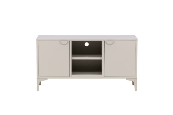 VENTURE DESIGN Piring TV-bord, m. 2 låger og 3 hylder - beige stål (120x40)