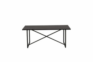 VENTURE DESIGN Pryor sofabord, rektangulær - sort MDF og sort stål (110x70)