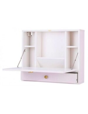 Væghængt skrivebord i møbelplade B60 cm - Hvid