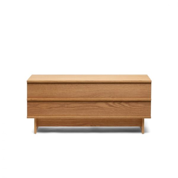 WE DO WOOD Correlation Bench Small bænk, m. opbevaring - natur egefinér og eg (100x43)