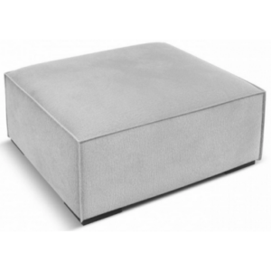 Agawa puf til sofa i polyester 100 x 100 cm - Sølvgrå