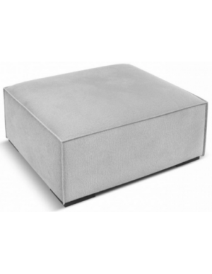 Agawa puf til sofa i polyester 100 x 100 cm - Sølvgrå