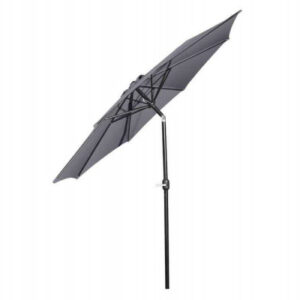 Alu parasol m/krank og tilt - Ø 3 meter - Grå