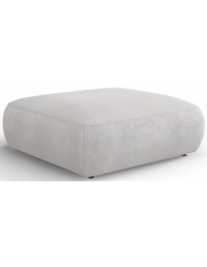 Greta puf til sofa i chenille B100 x D100 cm - Sølvgrå