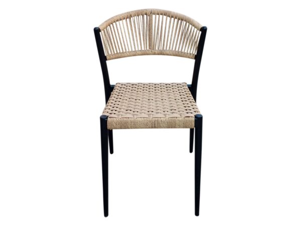 HOUSE OF SANDER Astrid spisebordsstol - natur polyrattan og sort aluminium