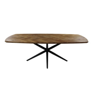 HSM COLLECTION sildebens spisebord, rektangulær - natur eg og sort jern (180x100)