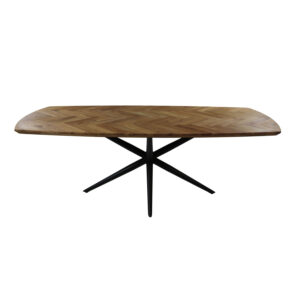 HSM COLLECTION sildebens spisebord, rektangulær - natur eg og sort jern (220x110)