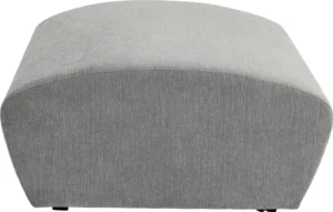 KARE DESIGN Lucca Grey puf til modul sofa, 76 cm - grå stof og PVC