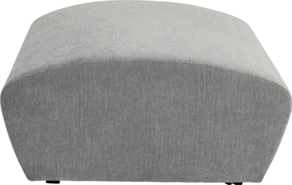 KARE DESIGN Lucca Grey puf til modul sofa, 76 cm - grå stof og PVC