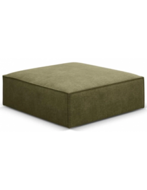 Kaelle puf til sofa i chenille B100 x D80 cm - Sort/Grøn
