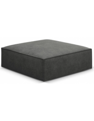 Kaelle puf til sofa i chenille B100 x D80 cm - Sort/Mørkegrå