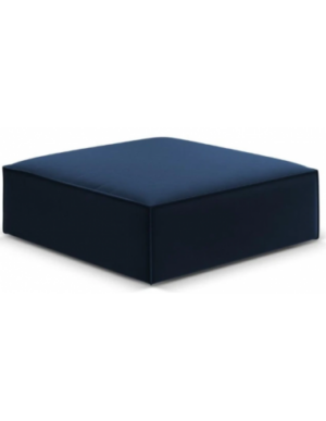Kaelle puf til sofa i velour B100 x D80 cm - Sort/Blå