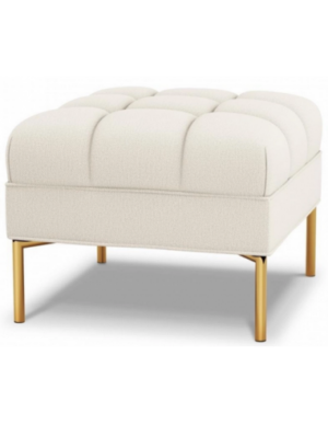 Karoo puf til sofa i polyester 60 x 60 cm - Guld/Lys beige