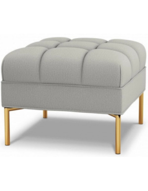 Karoo puf til sofa i polyester 60 x 60 cm - Guld/Lysegrå