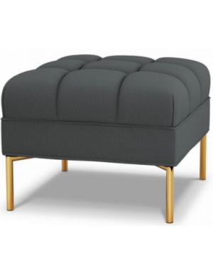 Karoo puf til sofa i polyester 60 x 60 cm - Guld/Mørkegrå