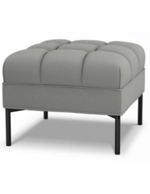 Karoo puf til sofa i polyester 60 x 60 cm - Sort/Grå
