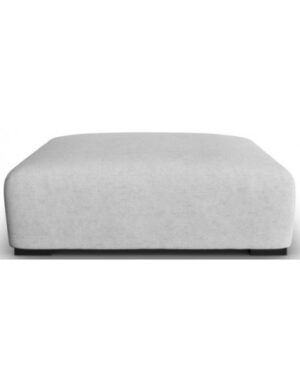 Lina puf til sofa i polyester B117 x D102 cm - Sølvgrå