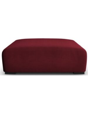Lina puf til sofa i velour B117 x D102 cm - Bordeaux
