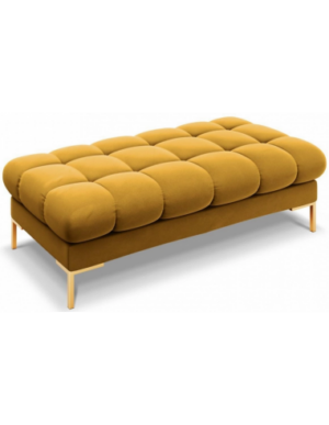 Mamaia puf til sofa i velour 133 x 62 cm - Guld/Gul