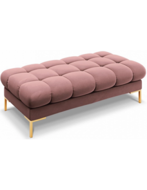 Mamaia puf til sofa i velour 133 x 62 cm - Guld/Pink