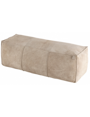 Marieke puf i ruskind 120 x 40 cm - Taupe