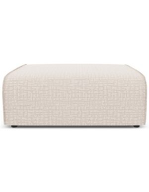 Maui udendørs puf til loungesofa i vandafvisende polyester B90 x D90 cm - Beige struktur