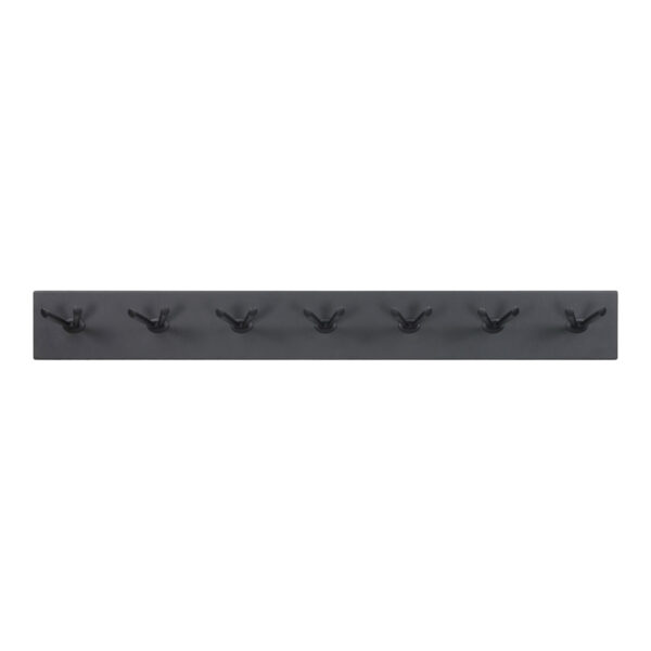 SPINDER DESIGN Pull knagerække, m. 7 dobbelt-kroge - sort stål (104,5x12,5)