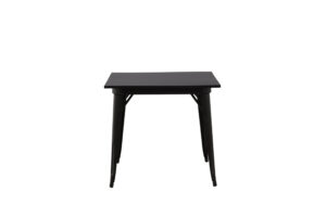 VENTURE DESIGN Tempe spisebord, kvadratisk - sort MDF og sort stål (80x80)