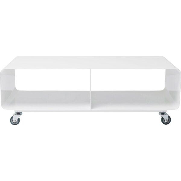 KARE DESIGN Lounge TV-bord, med hjul - hvid stål (90x42)