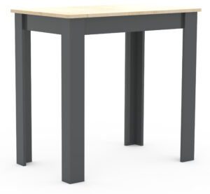 VCM NORDIC Esal 80 spisebord, rektangulær - natur og antracitgrå træ (80x50)