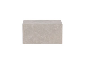 VENTURE DESIGN York Low sofabord, rektangulær - beige marmormønstret MDF (80x60)